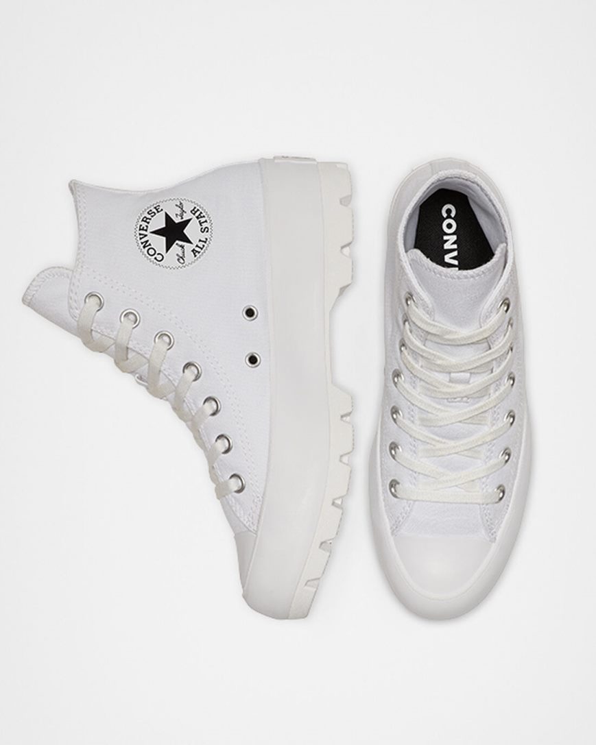 Women's Converse Chuck Taylor All Star Lugged High Top Shoes White / Black / White | AU 0E693C